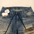 ビッグジョン BIG JOHN EASY DENIM PANTS イージー デニム パンツ ダメージ タタキ パッチワーク カスタム メンズ JPN:XS