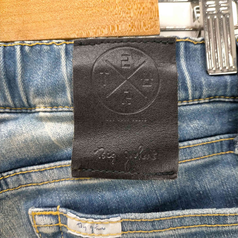 ビッグジョン BIG JOHN EASY DENIM PANTS イージー デニム パンツ ダメージ タタキ パッチワーク カスタム メンズ JPN:XS