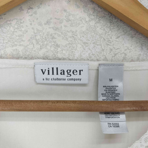 VILLAGER レース切替ベロアトップス import レディース M