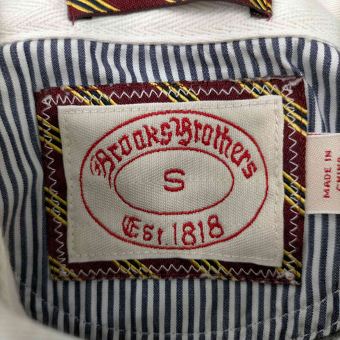 ブルックスブラザーズ BROOKS BROTHERS D-18 カプセルロゴ 刺繍 ラガー シャツ メンズ import:S
