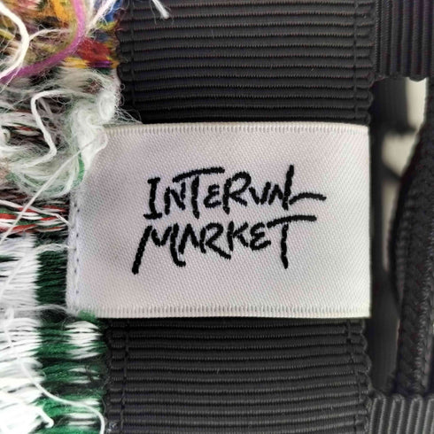 INTERVAL MARKET マルチカラー フリンジ ドローコード バッグ レディース