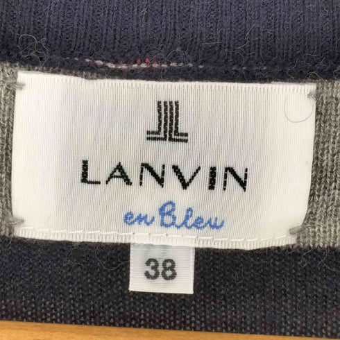 ランバンオンブルー LANVIN en Bleu リボンデザイン ボーダー カーディガン レディース JPN:38