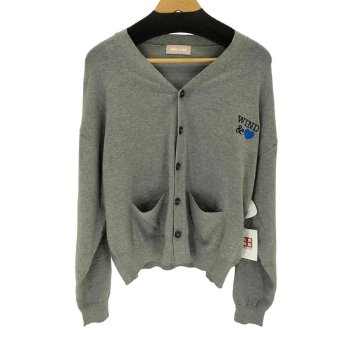 ウィンダンシー WIND AND SEA KNIT CARDIGAN GRAY レディース JPN:M