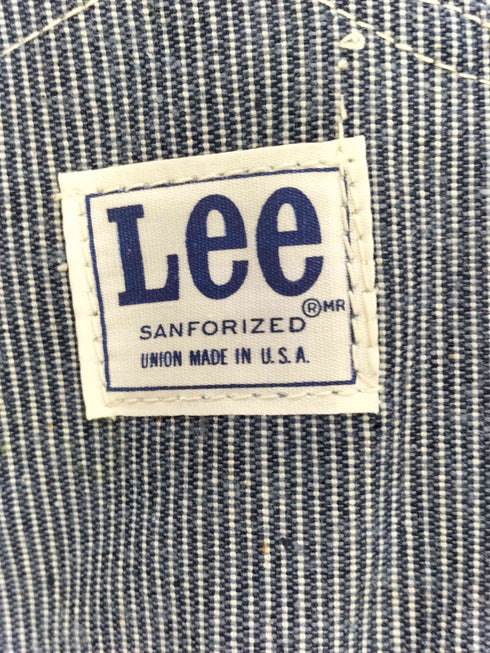 リー Lee 60-70s UNION MADE USA製 ヒッコリーストライプオーバーオール メンズ 28