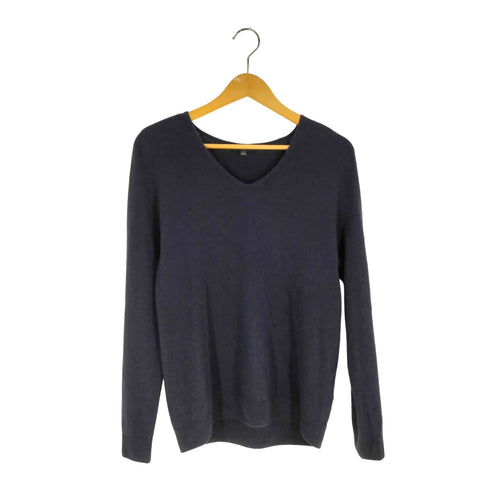 ユニクロ UNIQLO CASHMERE 100% 3DカシミヤVネックセーター レディース JPN:L