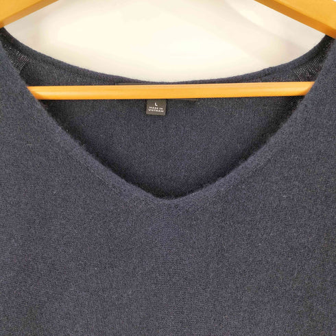 ユニクロ UNIQLO CASHMERE 100% 3DカシミヤVネックセーター レディース JPN:L
