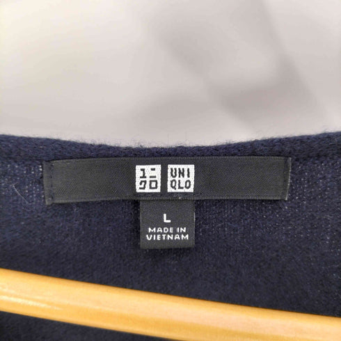 ユニクロ UNIQLO CASHMERE 100% 3DカシミヤVネックセーター レディース JPN:L