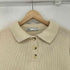 ザラ ZARA クロップド丈ニットポロシャツ レディース import:S