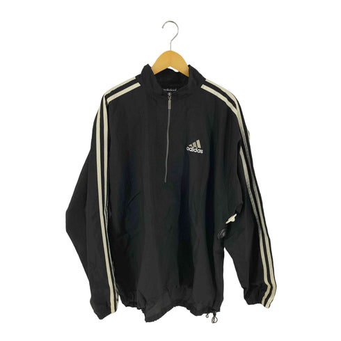 アディダス adidas 80-90s 黒タグ ハーフジップナイロンジャケット メンズ XL