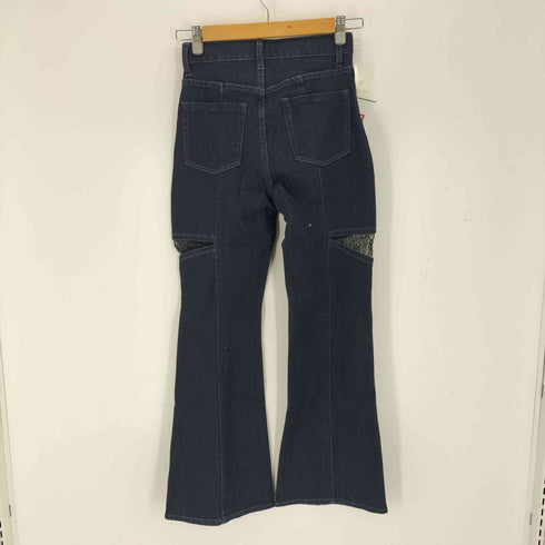 マーキュリーデュオ MERCURYDUO レーストリミングカットアウトデニムパンツ レディース JPN:M