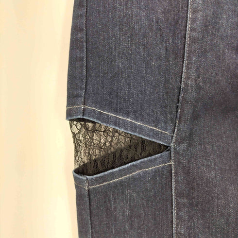 マーキュリーデュオ MERCURYDUO レーストリミングカットアウトデニムパンツ レディース JPN:M