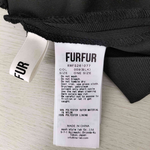 ファーファー furfur ベルト付きタックミニスカート レディース FREE