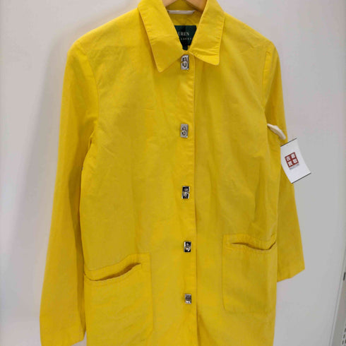 ローレンラルフローレン LAUREN RALPH LAUREN 90-00S 緑タグ 裏地チェック 金具 フック スプリング レイン コート レディース import:S