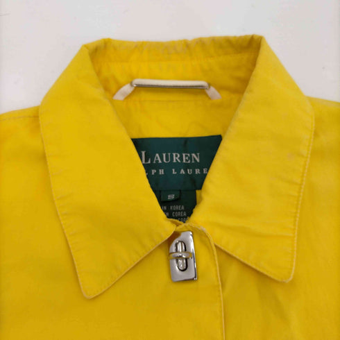 ローレンラルフローレン LAUREN RALPH LAUREN 90-00S 緑タグ 裏地チェック 金具 フック スプリング レイン コート レディース import:S