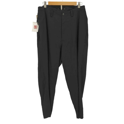 ヨウジヤマモトプールオム Yohji Yamamoto POUR HOMME 22AW W/GABARDINE HIDDEN SIDE POCKET CORDUROY SUSPENDERS PANTS 脇隠しPコールテンSP ウールギャバ織り ワイドテーパード スラックス メンズ JPN:2
