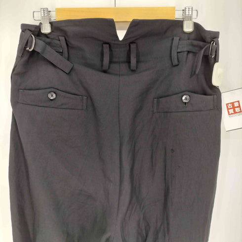 ヨウジヤマモトプールオム Yohji Yamamoto POUR HOMME 22AW W/GABARDINE HIDDEN SIDE POCKET CORDUROY SUSPENDERS PANTS 脇隠しPコールテンSP ウールギャバ織り ワイドテーパード スラックス メンズ JPN:2