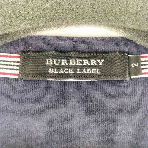 バーバリーブラックレーベル BURBERRY BLACK LABEL ロゴプリント Vネック S/S カットソー メンズ JPN:2