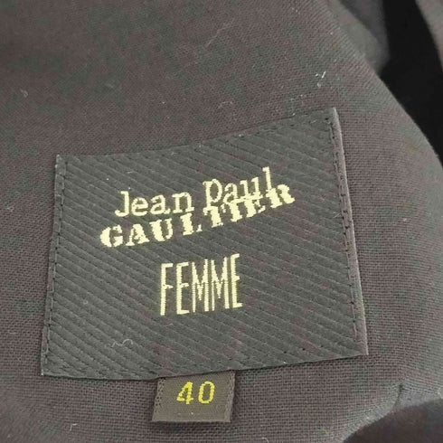 ジャンポールゴルチエフェム Jean Paul GAULTIER FEMME ピークドラペル ダブルブレストテーラードジャケット レディース 40