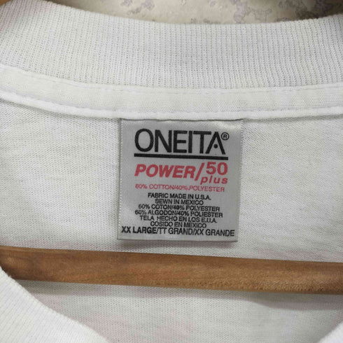 オニータ ONEITA 90S 袖裾シングル 企業プリントクルーネックTシャツ メンズ import:XXL