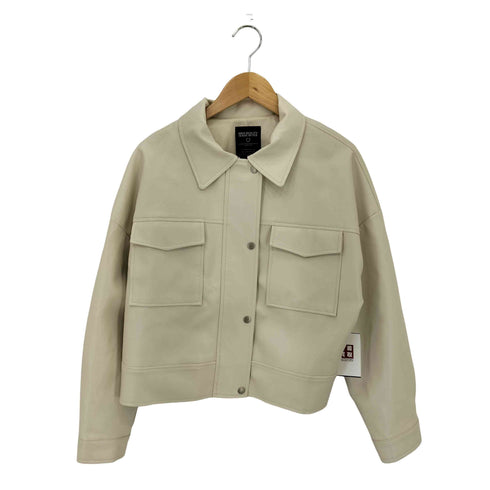 LOVB クロップド丈 フェイクレザー ジャケット レディース 1