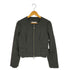 フォクシーニューヨーク FOXEY NEW YORK ロゴプレート 切替 シェイプ クロップド ダブルジップ ノーカラージャケット レディース JPN:40