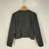 フォクシーニューヨーク FOXEY NEW YORK ロゴプレート 切替 シェイプ クロップド ダブルジップ ノーカラージャケット レディース JPN:40