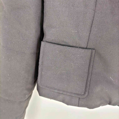 フォクシーニューヨーク FOXEY NEW YORK ロゴプレート 切替 シェイプ クロップド ダブルジップ ノーカラージャケット レディース JPN:40