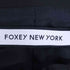 フォクシーニューヨーク FOXEY NEW YORK ロゴプレート 切替 シェイプ クロップド ダブルジップ ノーカラージャケット レディース JPN:40