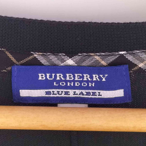 バーバリーブルーレーベル BURBERRY BLUE LABEL 襟ノバチェック ロゴ刺繍 ティアード カーディガン レディース EUR:38