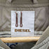 ディーゼル DIESEL 90-00S OLD ピッグスキン 異素材 切り替え カーブ スイッチング コットン ライダース ジャケット ベル型 TALON ジップ Y2K メンズ XS-S