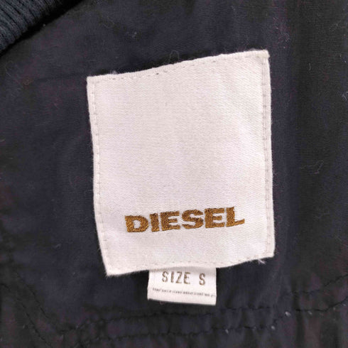 ディーゼル DIESEL 90-00S OLD 78 IND. エンブレム パッチ スイッチング シャイニー アーム 凹凸 ハニカム キルティング ボンバー ジャケット ブルゾン Y2K メンズ import:S
