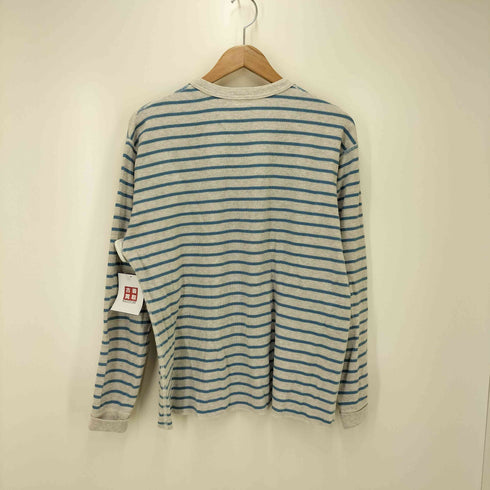 ヘルスニット Healthknit ヘンリーネック ボーダー サーマルtシャツ メンズ JPN:M