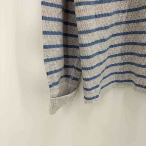ヘルスニット Healthknit ヘンリーネック ボーダー サーマルtシャツ メンズ JPN:M