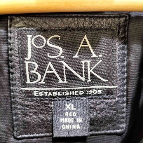 ジョスエーバンク Jos A Bank 90S ジップアップレザージャケット メンズ XL