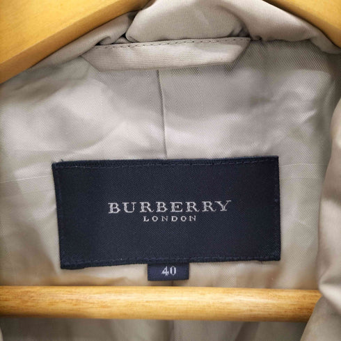 バーバリーロンドン BURBERRY LONDON 裏地シャドー ノバチェック 前立て ポケット フーデット ダウン ジャケット ダウン90% レディース 40