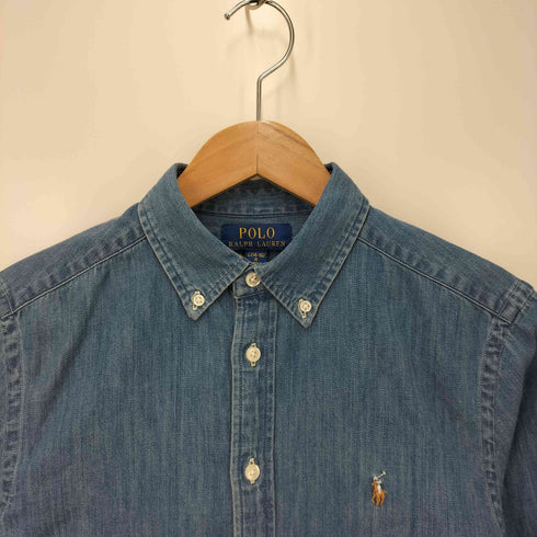 ポロラルフローレン POLO RALPH LAUREN スモールポニー刺繍 ボタンダウン デニム長袖シャツ メンズ JPN:L