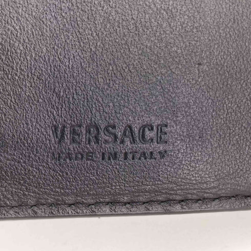 ヴェルサーチ VERSACE レザー二つ折り長財布 メンズ