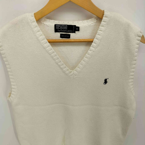 ポロバイラルフローレン Polo by RALPH LAUREN 90S ワンポイント ポニー刺繍 コットン ベスト メンズ import:M