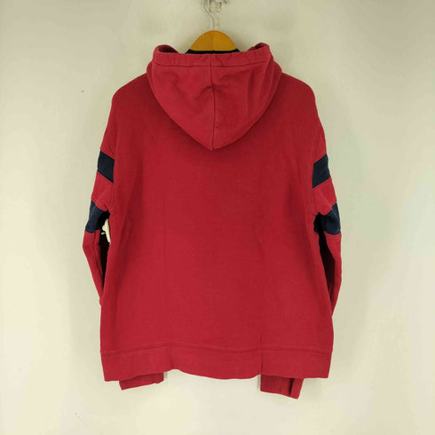トミーヒルフィガー TOMMY HILFIGER ロゴ刺繍 ハーフボタン プルオーバーパーカー メンズ import:M