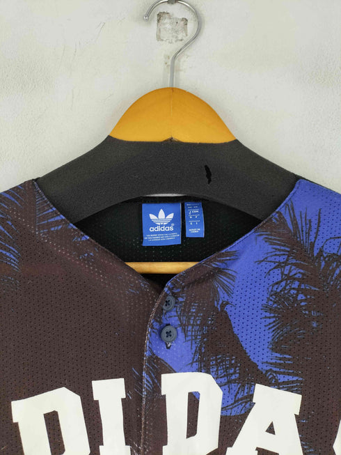 アディダス adidas パームツリー柄 ベースボールシャツ メンズ JPN:S