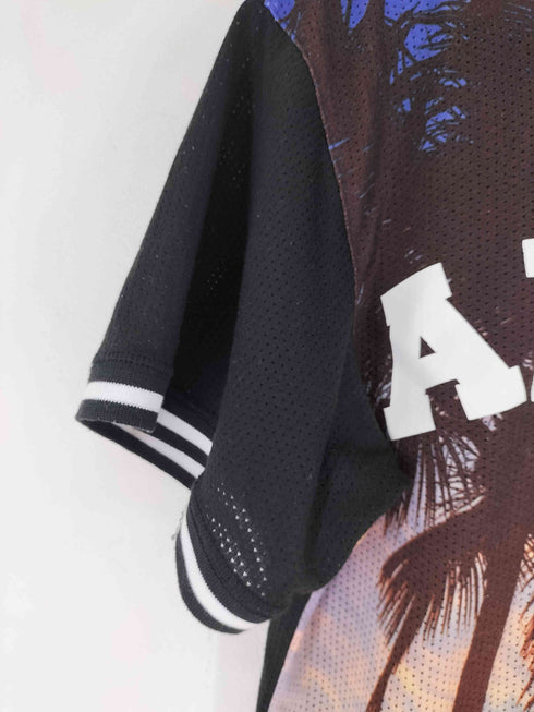 アディダス adidas パームツリー柄 ベースボールシャツ メンズ JPN:S