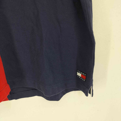 トミージーンズ tommy jeans ロゴ刺繍 マルチカラー L/S ポロシャツ メンズ import:L