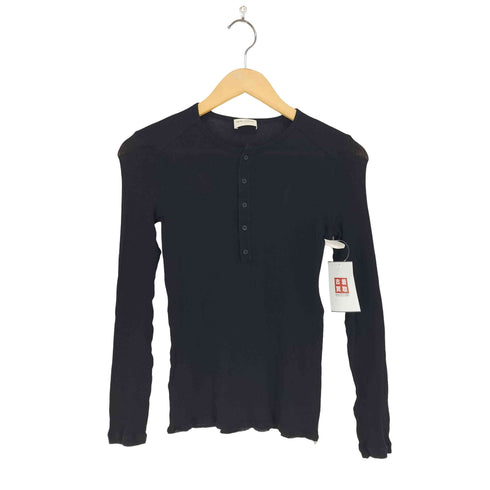 サンローランパリ SAINT LAURENT PARIS ヘンリーネックコットンニット レディース XS