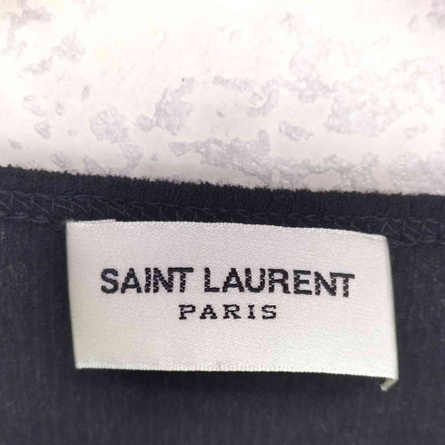 サンローランパリ SAINT LAURENT PARIS ヘンリーネックコットンニット レディース XS