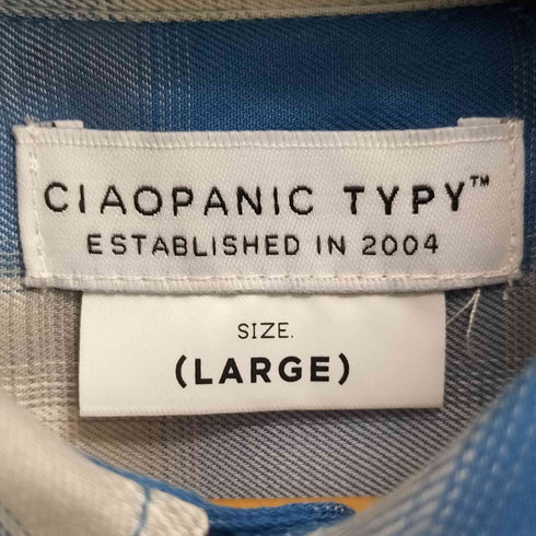 チャオパニックティピー CIAOPANIC TYPY オンブレチェックオーバーサイズレギュラーカラーシャツ メンズ JPN:L