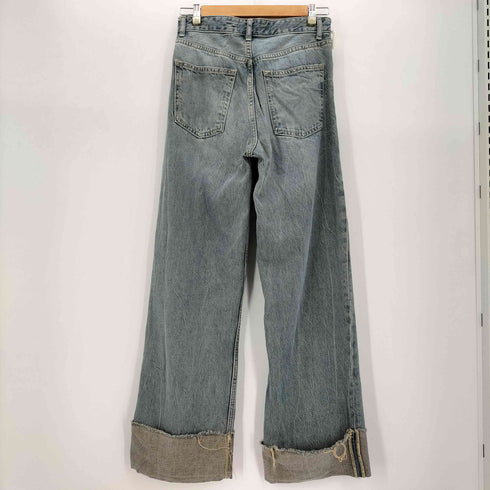ザラ ZARA ウォッシュ 加工 ストレート デニム パンツ レディース 28
