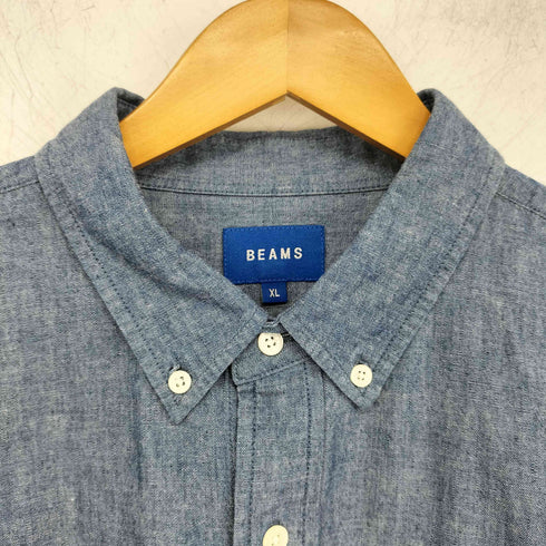 ビームス BEAMS 5分袖 イージー ボタンダウンシャツ メンズ JPN:XL
