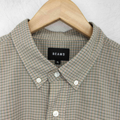 ビームス BEAMS ミニチェック イージー ボタンダウン シャツ メンズ JPN:XL