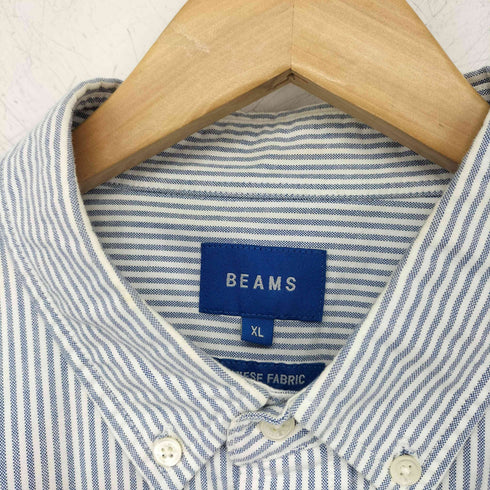 ビームス BEAMS 5分袖 イージー ボタンダウンシャツ メンズ JPN:XL
