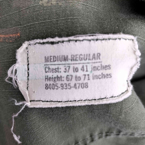 ユーエスアーミー U.S. ARMY 70s 70年会計 5th Jungle Fatigue Jacket ジャングルファティーグジャケット メンズ MEDIUM REGULAR